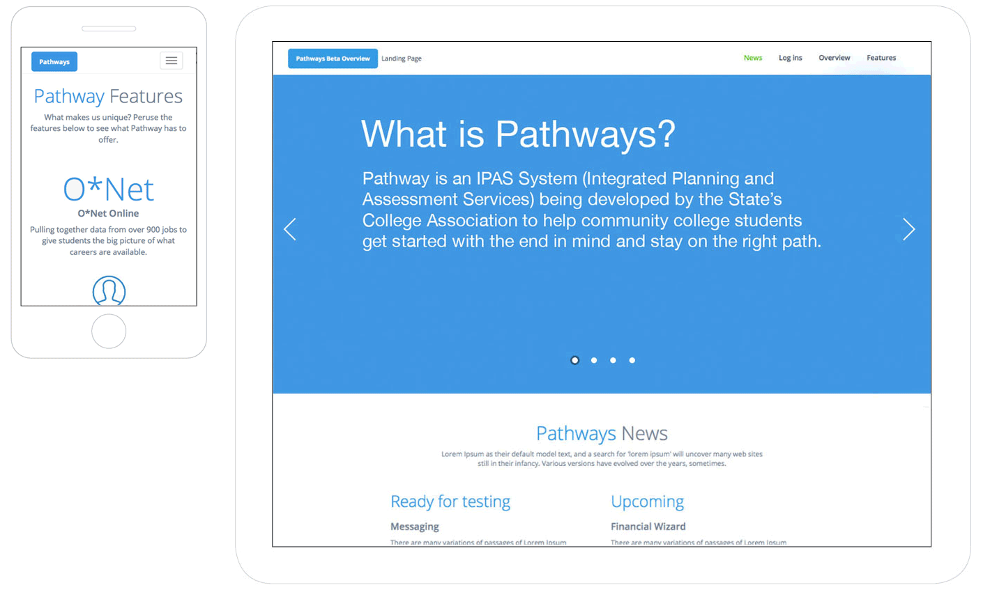 Pathways Mobile and Desktop View